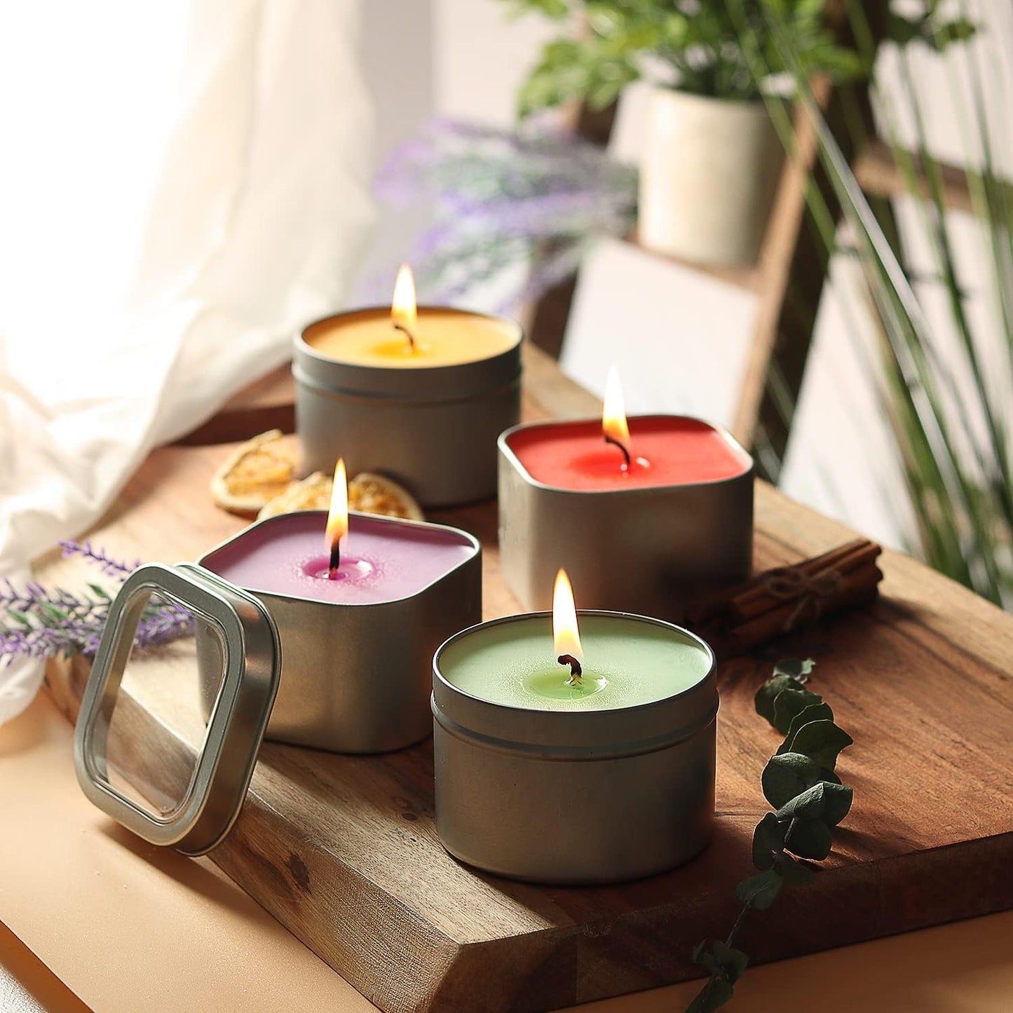 The Ultimate Candle Creators Kit with Soy Wax, Fragrance Oils, Wicks, Dyes, Tins, Melting Pot & More