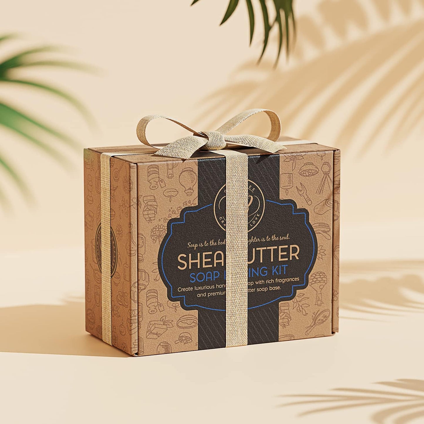 Shea Butter Soap Making Kit with Soap Base, Molds, Fragrance Oils, Liquid Dyes, Instruction Manual & More