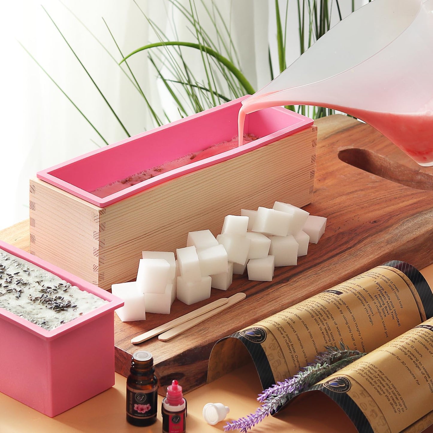 The Ultimate Soap Making Kit with Shea Butter Soap Base, Fragrance Oils, Silicone Loaf Mold, Soap Cutters & More