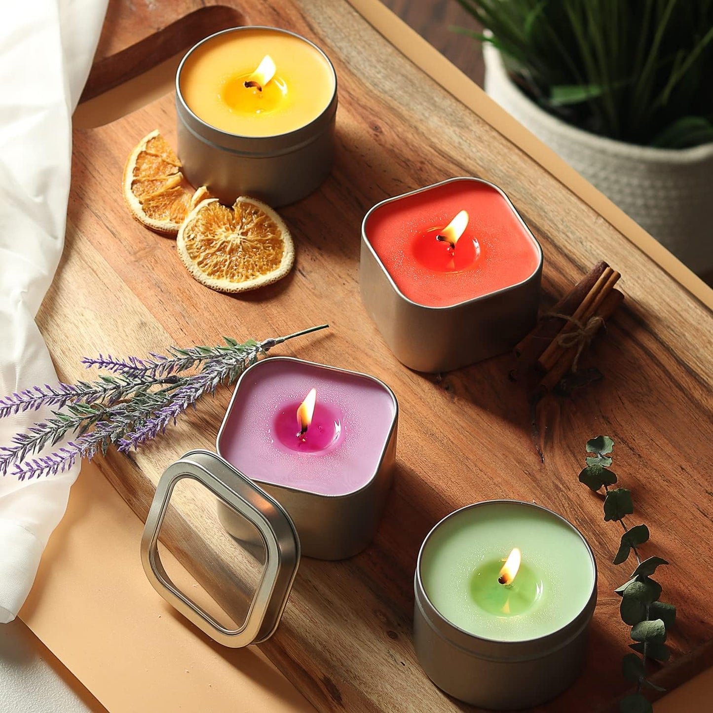 The Ultimate Candle Creators Kit with Soy Wax, Fragrance Oils, Wicks, Dyes, Tins, Melting Pot & More