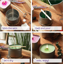 Load image into Gallery viewer, Candle Making Kit with Soy Wax, Fragrance Oils, Wicks, Dyes, Tins, Melting Pot &amp; More