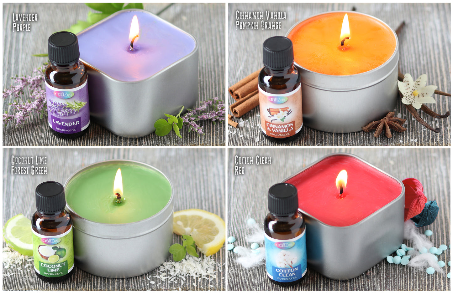 DIY Candle Making Kit with Soy Wax, Dyes, Tins, Wicks, Melting Pot, Instruction Manual & More