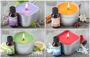 DIY Candle Making Kit with Soy Wax, Dyes, Tins, Wicks, Instruction Manual & More