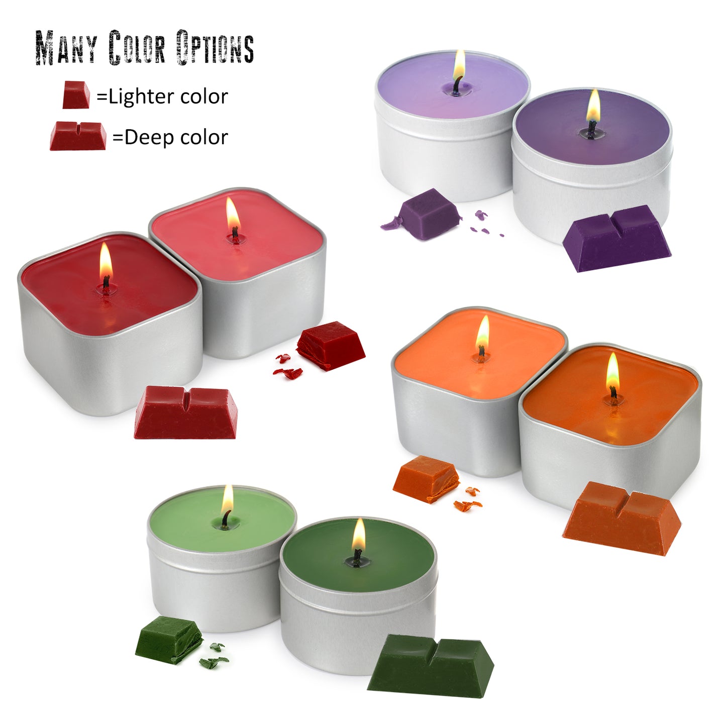 DIY Candle Making Kit with Soy Wax, Dyes, Tins, Wicks, Melting Pot, Instruction Manual & More