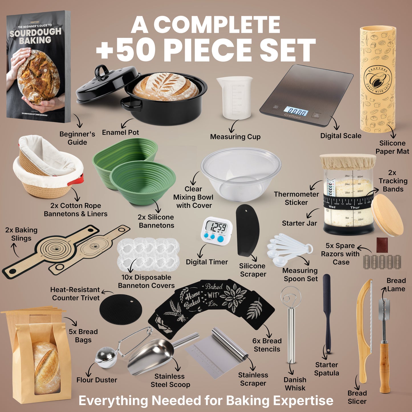 Super All-Inclusive 𝗣𝗥𝗘𝗠𝗜𝗨𝗠 Sourdough Starter Kit