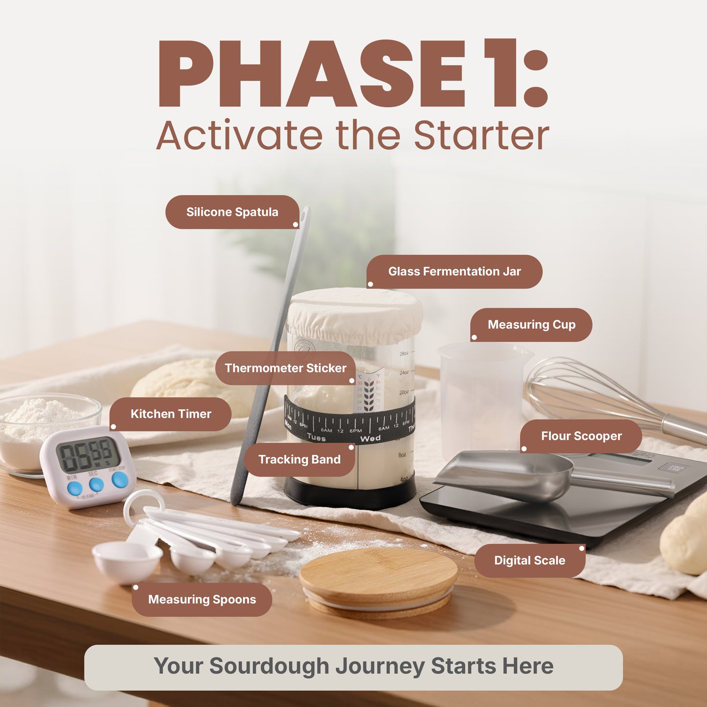 Super All-Inclusive 𝗣𝗥𝗘𝗠𝗜𝗨𝗠 Sourdough Starter Kit